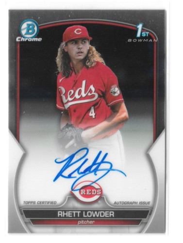 2023 Bowman Draft 1st- Chrome Prospect Autographs Rhett Lowder #CDA-RLO - Picture 1 of 3