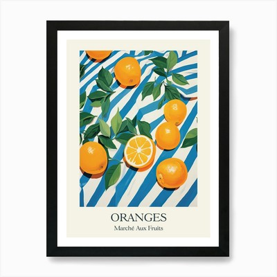 Marken Aux Früchte Orangen Obst Sum gerahmtes Wandbild Poster Leinwanddruck Bild