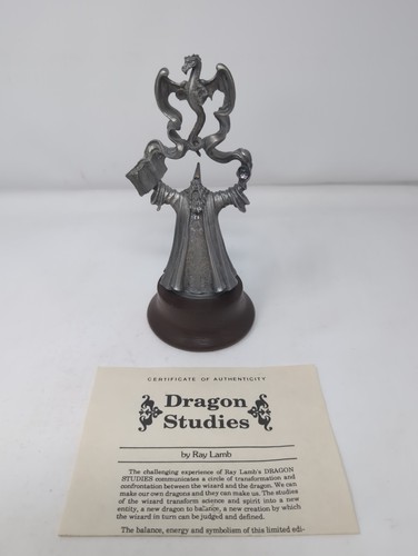 VTG Perth Pewter DRAGON STUDIES Statue Ray Lamb Limited Edition Signed COA