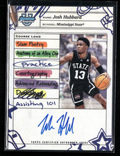 Josh Hubbard 2024-25 Bowman Chrome University Course Load Autographs RC AUTO