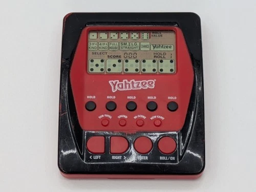 Hasbro Yahtzee Handheld Digital Game - A2125 Tested, Working New Battery 