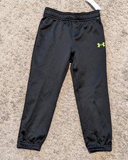 NWT UNDER ARMOUR Boys Size 4T Athletic Black Jogger Pants