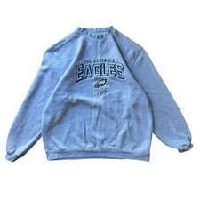 Vintage Reebok NFL Eagles Crewneck Sweatshirt Mens Mediums Gray Y2K