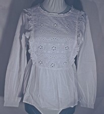 Joe Browns White Prettiest Broderie Top Size 16