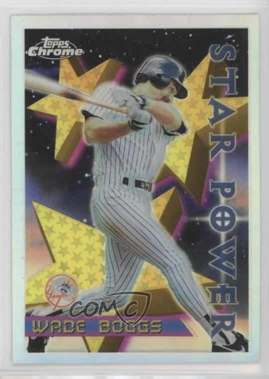 1996 Topps Chrome Star Power Refractor Wade Boggs #85 HOF 0t2