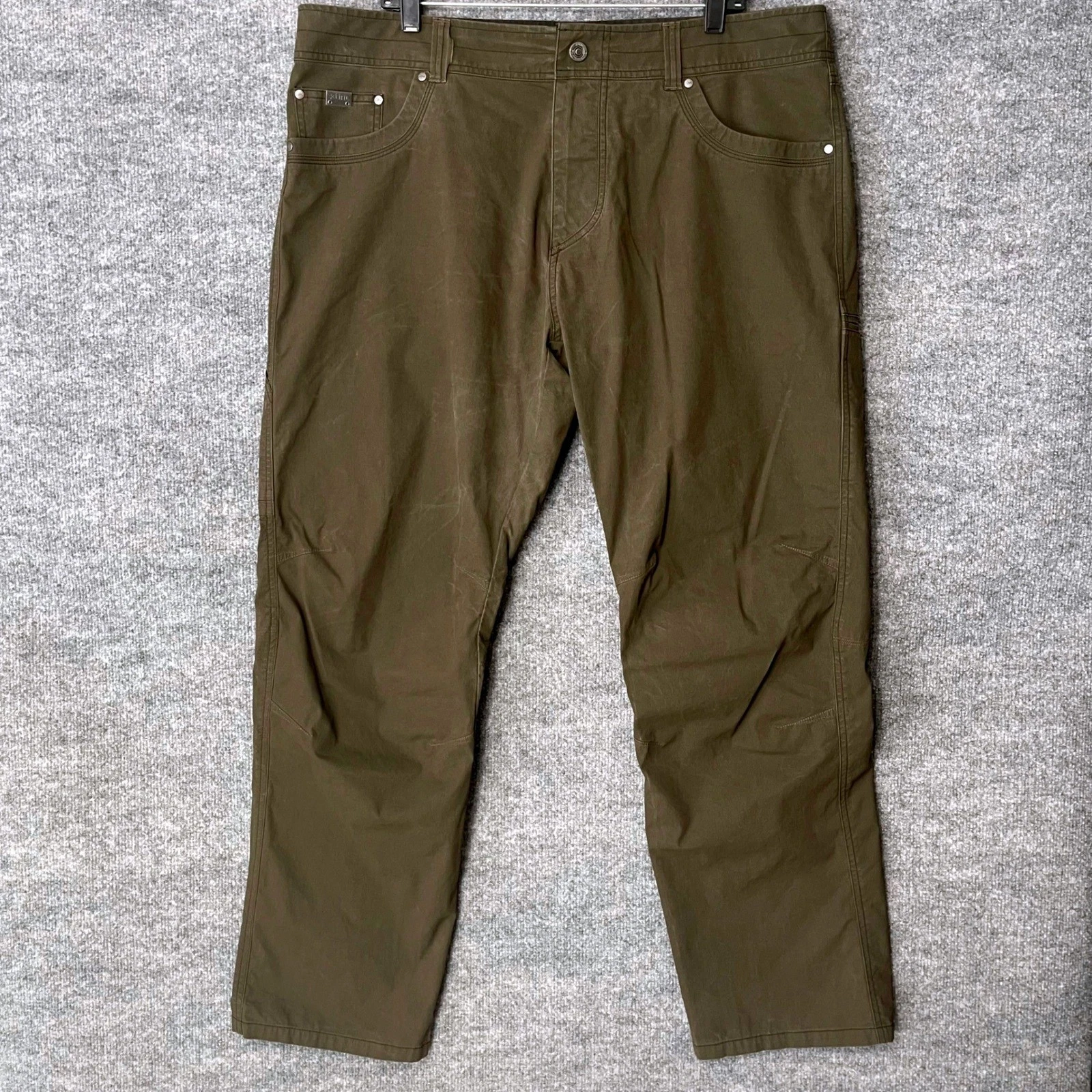 Kuhl Revolvr Mens 40x32 Olive Green Uberkuhl Stretch Hiking Outdoor Pants