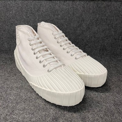 BALMAIN Riff Low Canvas Sneakers Men's Size 43 US 10 White