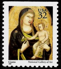 MADONNA AND CHILD 2009 US #3003A TRADITIONAL CHRISTMAS 32c MNH XF BOOKLET STAMP