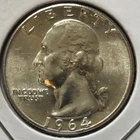1964 P Washington Silver Quarter Dollar 25c
