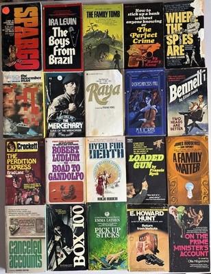 lot 22- 20 VINTAGE PAPERBACKS -  action thriller espionage mystery