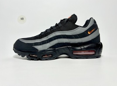Nike Air Max 95 Herren Sneaker Schwarz Sicherheit Orange Eisen Grau OG Verschiedene Größen