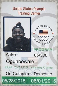 WNBA -ARIKE OGUNBOWALE- OLYMPICS Women's Basketball ID - NOTRE DAME/DALLAS WINGS