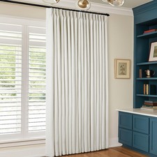 Extra Wide 60" Blackout Curtains 102" Long Thermal Insulated Cream Drapes