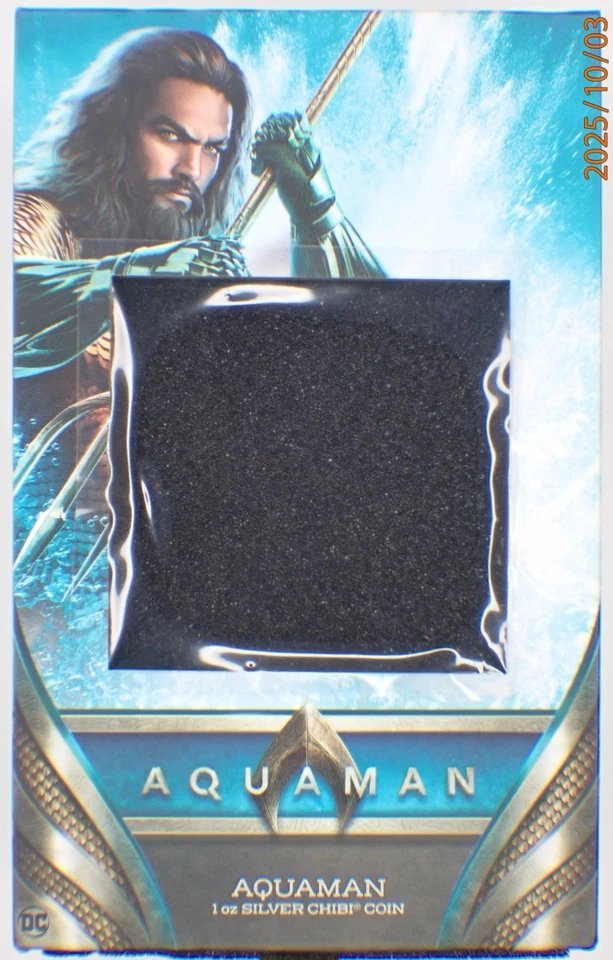 2023 NIUE 1 Oz .999 SILVER $2 DC COMICS GILT CHIBI AQUAMAN NGC ER PF69UC SN 1985 - Image 3 of 4