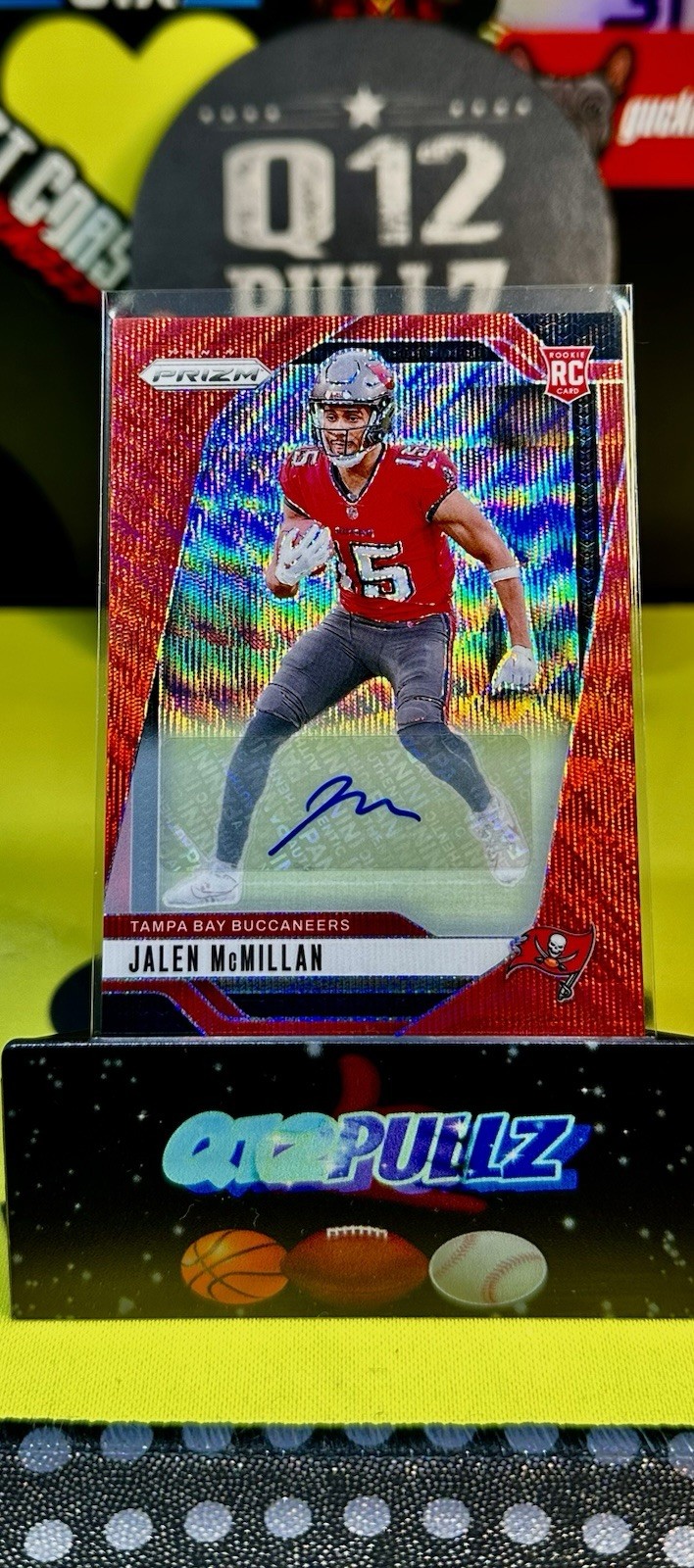 2024 Panini Prizm Rookies Jalen McMillan #338 Auto Red Wave Prizm /149 (RC) (AU)
