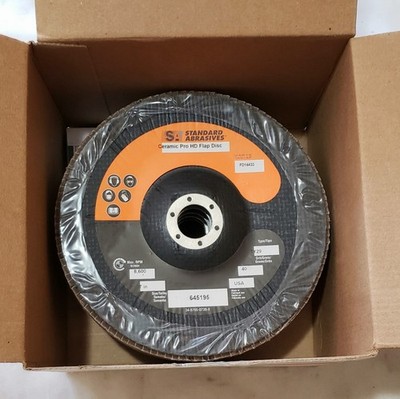 Standard Abrasives 7'' X 7/8 Flap Disc Type 29 40-Grit Ceramic Pro HD Box Of 5