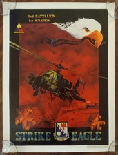 2nd Battalion 1st Aviation Strike Eagle Apache / 24" x 18" 