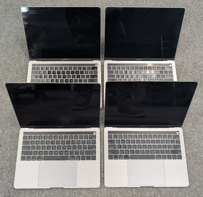 Lot of 4 2019 13'' Macbook Pro A2159 LCD Screen Assembly Space Gray Grade B