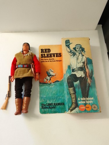 Figurine Vintage Marx Gabriel - Le Lone Ranger Et Tonto, Années 70