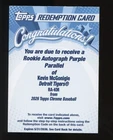 2026 Topps Chrome Purple Refractor Kevin McGonigle AUTO Redemption Card