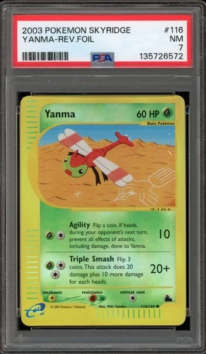 Pokemon Yanma Skyridge Reverse Holo #116 PSA 7