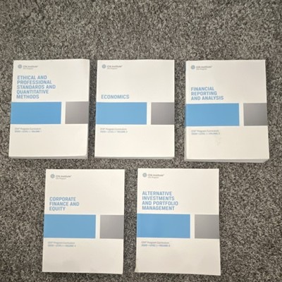 CFA Institute Program Curriculum 2020 Level I Box Set Paperback Finance