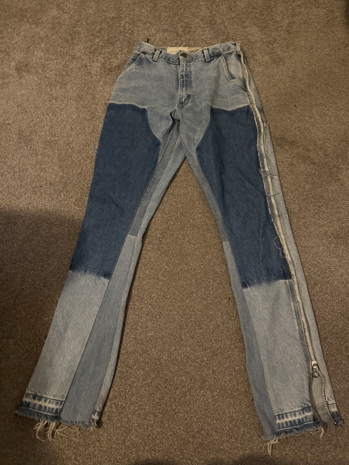 Gallery Dept. Patchwork Flared Denim Jeans Blue Z… - image 2