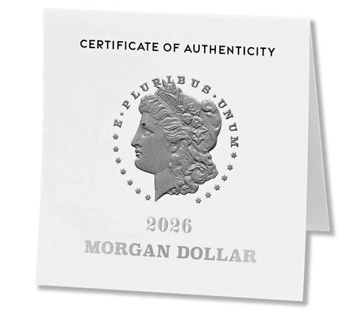 2026 Morgan Silver Dollar Enhanced Uncirculated Coin OGP COA - PREORDER
