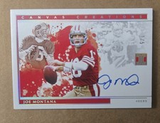 2020 PANINI IMPECCABLE JOE MONTANA CANVAS CREATIONS 1/5