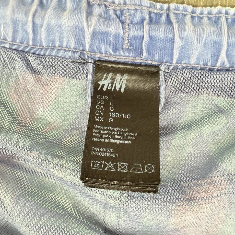 H&M Men's Mesh Lined Swim Trunks Size Large Hawaiian Floral - Image 3 of 4