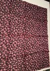 Vintage 1 Yard Pink & Black Groovy Synthetic Crepe Printed Fabric 45" Wide — photo 7
