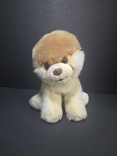 Gund BOO World's Cutest Dog Pomeranian 9" Cream Brown Puppy Plush Stuffed Toy