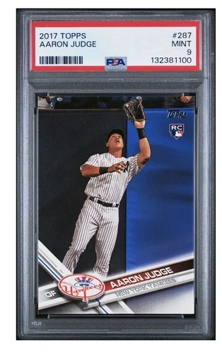 2017 Topps - Aaron Judge #287 Fielding ROOKIE PSA 9 Yankees