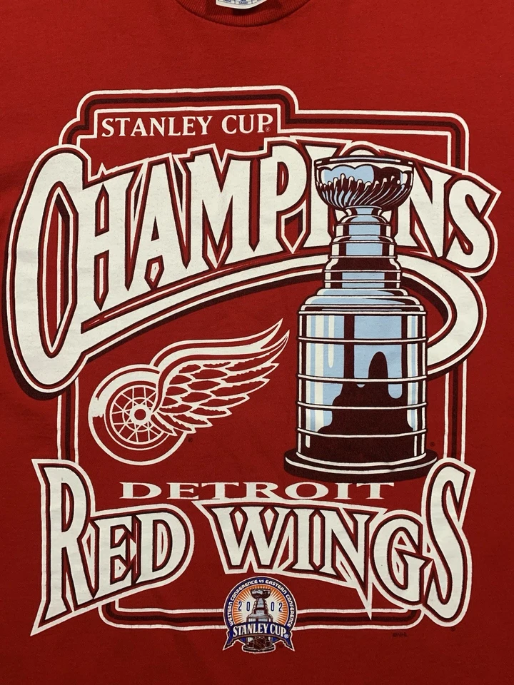 Vintage Detroit Wings NHL Stanley Cup Champions T Shirt Size Large - Image 4 of 4