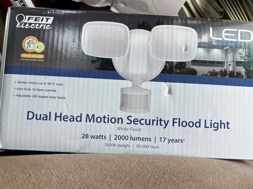 Feit Electric LED Motion Sensor Security Flood Light Dual Head 2000 ...