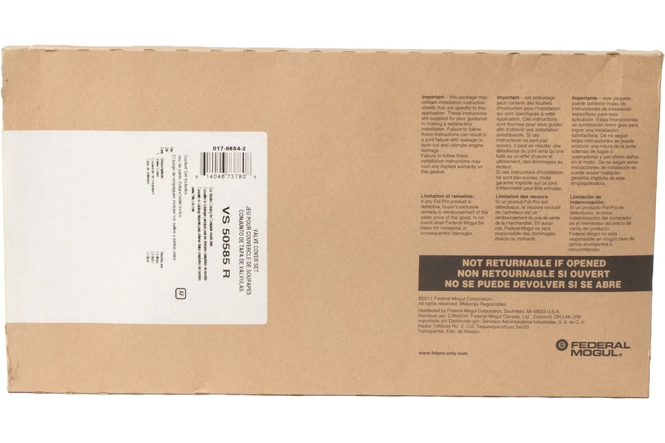 Junta da tampa da válvula Fel-Pro compatível com modelos Kia Sportage 1995-2002 identificação da peça vs 50585 R - Imagem 4 de 4
