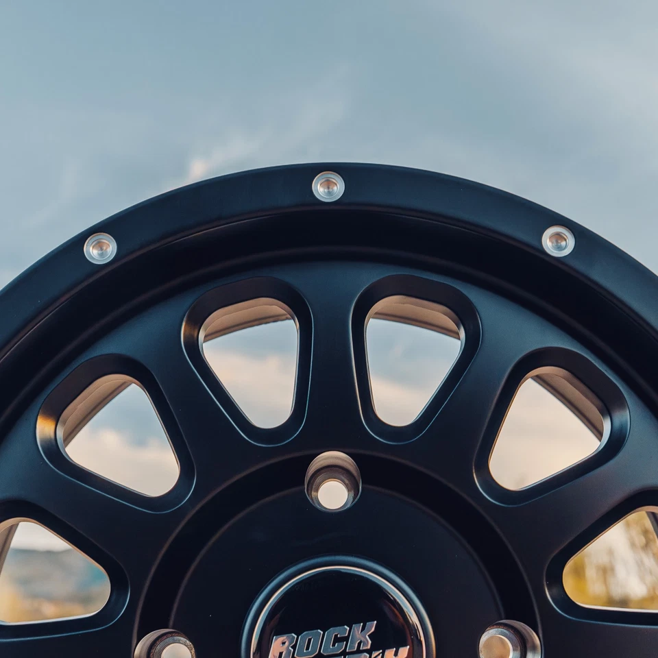 4pc 14" RT111 RockTrix Wheels ATV UTV SxS, 14x7, 5+2, 4x156 4/156, Matte Black - Image 4 of 4