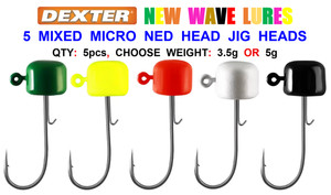 20 Têtes De Jig Ned Rig Tungstène Mushroom Head - 1.8g à 4.6g - Neuf