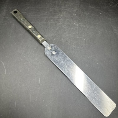 Vintage EKCO Forge USA Frosting Spatula Cake Icing Spreader Black Handle 12'' USA