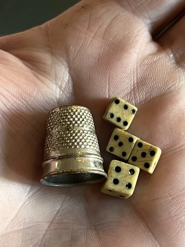 Bone Dice Set Revolutionary War Era Bovine Dice, 5/16"