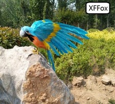 blue orange parrot model foam feather simulation wings parrot bird gift 30x50cm