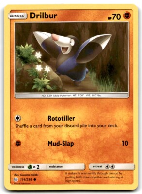 2019 Sun & Moon - Cosmic Eclipse Drilbur c Basic/Common #114