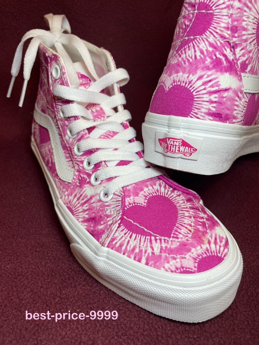 VANS Unisex Shoes - Women 6/ Men 4.5 - Heart print Pink Sk8  display picture 1