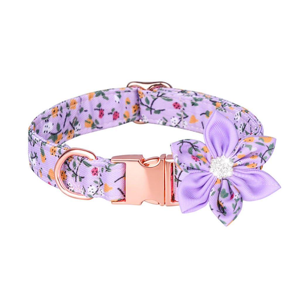 Adjustable Cat Neck Belt Kitten Collars Dog with Flower Detachable Six