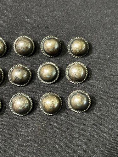 Vintage Taxco 980 Silver Buttons - Matching Set of 12 Handmade 1930-1950 MCM - Picture 3 of 7