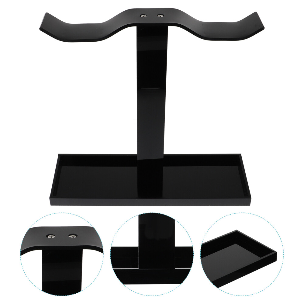 over Ear Wireless Headphones Hanger Bracket Desktop Stand Black Hooks