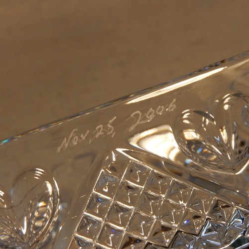 Raro WATERFORD Cristal Grande Momento Caja Boda Reliquia Corazones Recuerdo - Imagen 8 de 10