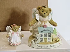 2 pc Cherished Teddies 114108 GUARDIAN ANGEL Guard Me From Above, with Love 2003