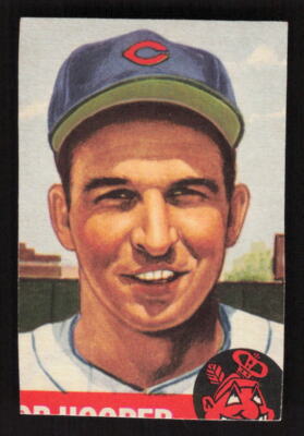 1953 Topps #84b Bob Hooper Cleveland Indians Baseball Card Trimmed