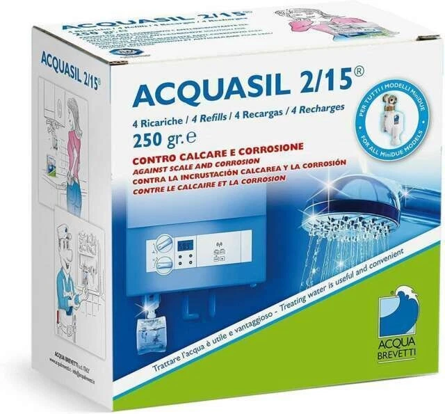PC100 ACQUASIL 2/15 4 SACCHE X 250G ANTICORROSIVO ANTINCROSTANTE POMPE MINIDUE - Immagine 2 di 4